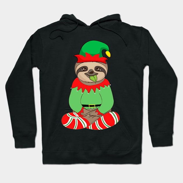 Sloth In Elf Costume Christmas Hoodie by Danielsmfbb